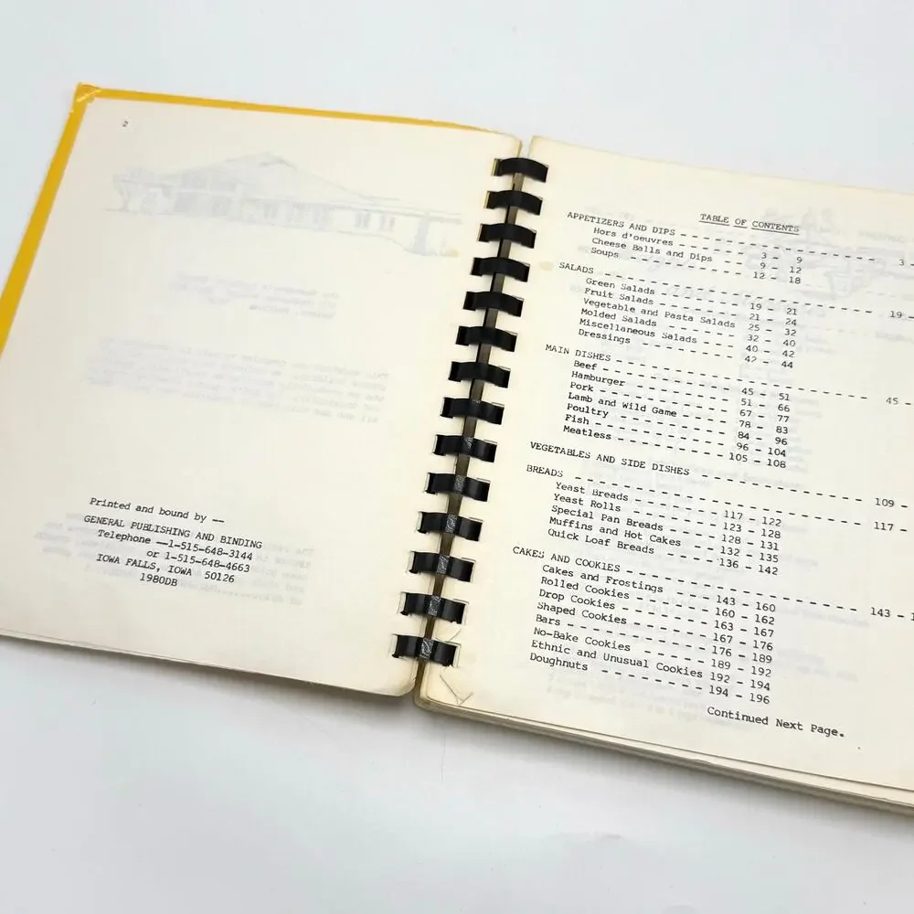 Vintage 1980s Helena Montana Lutheran Church Cookbook Recipes Bless This Food